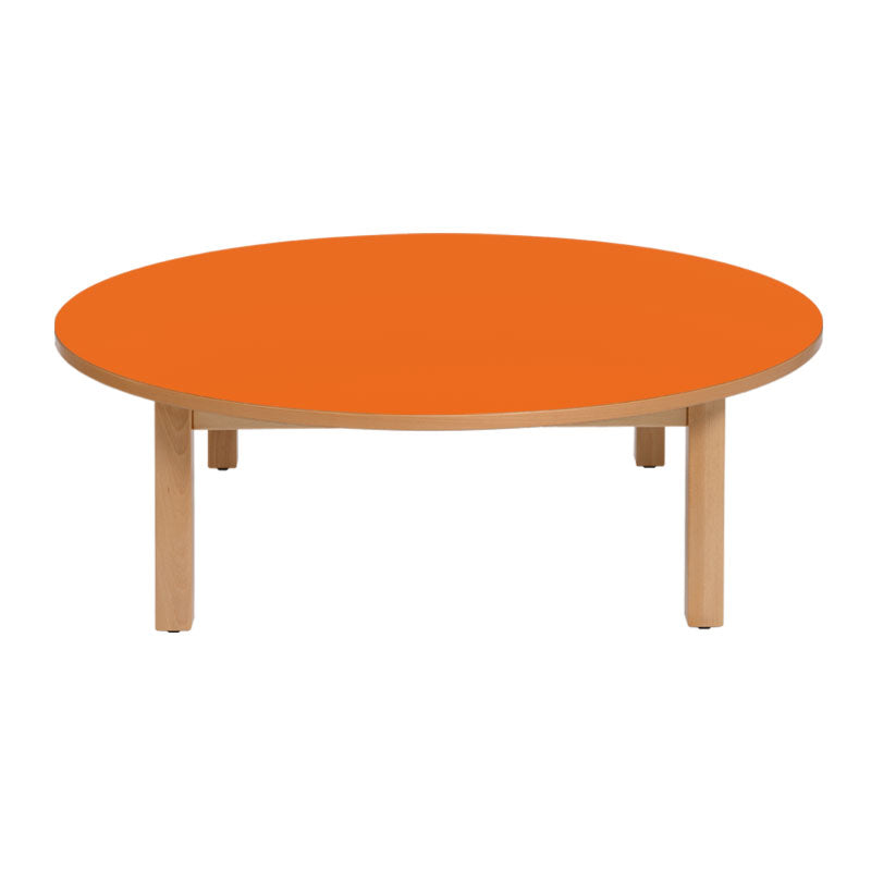 Load image into Gallery viewer, Circular table with wooden frame and legs