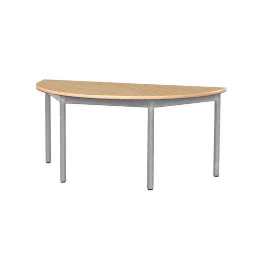 Pupitre de estudiante semicircular con estructura de metal