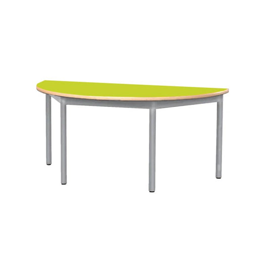 Pupitre de estudiante semicircular con estructura de metal