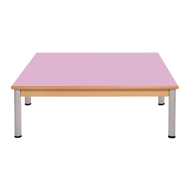 Load image into Gallery viewer, Group table with wooden structure and metal legs