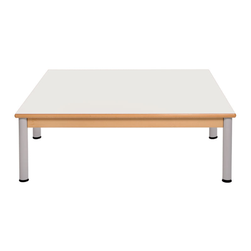 Load image into Gallery viewer, Group table with wooden structure and metal legs
