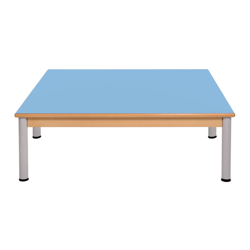 Load image into Gallery viewer, Group table with wooden structure and metal legs