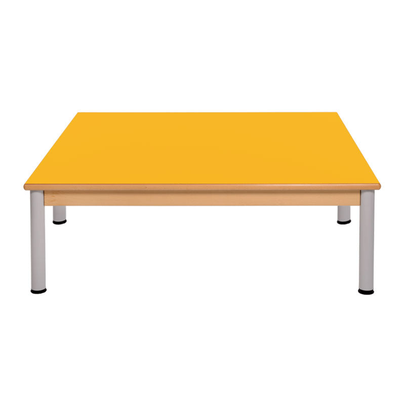 Load image into Gallery viewer, Group table with wooden structure and metal legs