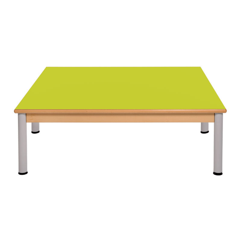 Load image into Gallery viewer, Group table with wooden structure and metal legs