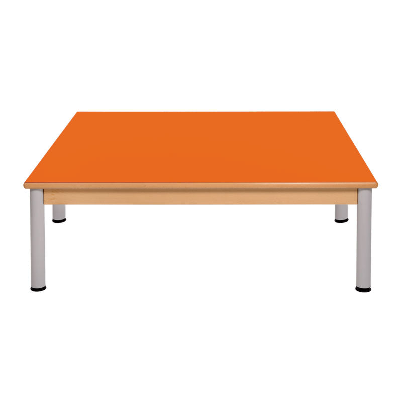 Load image into Gallery viewer, Group table with wooden structure and metal legs