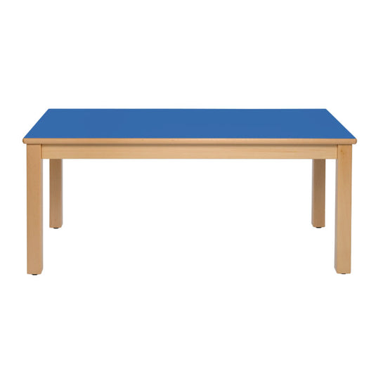 Mesa doble con estructura y patas de madera