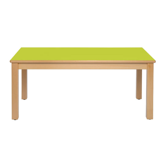 Mesa doble con estructura y patas de madera