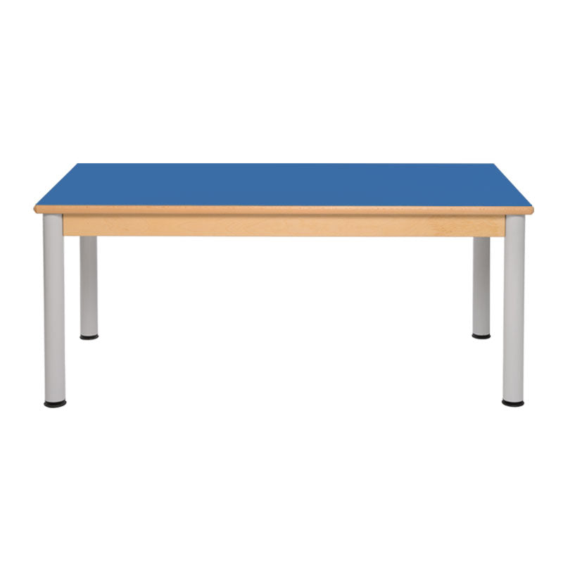 Load image into Gallery viewer, Double table with wooden structure and metal legs