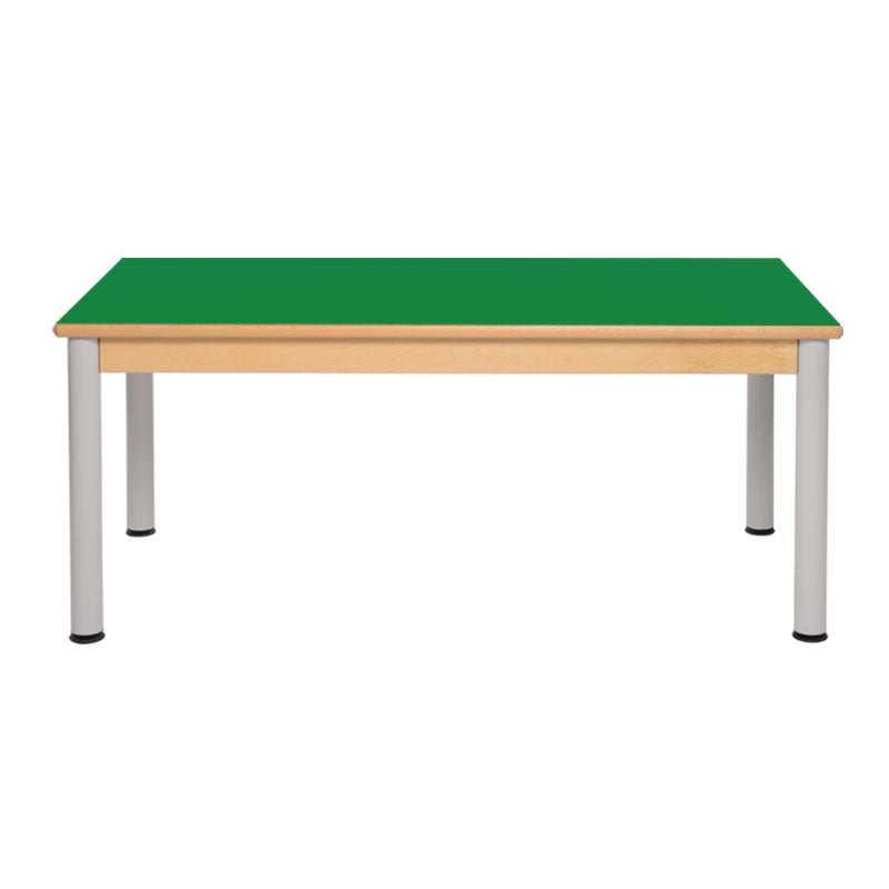 Load image into Gallery viewer, Double table with wooden structure and metal legs