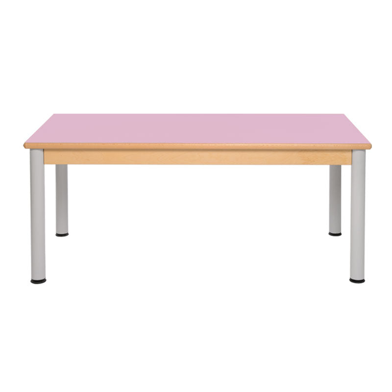 Load image into Gallery viewer, Double table with wooden structure and metal legs