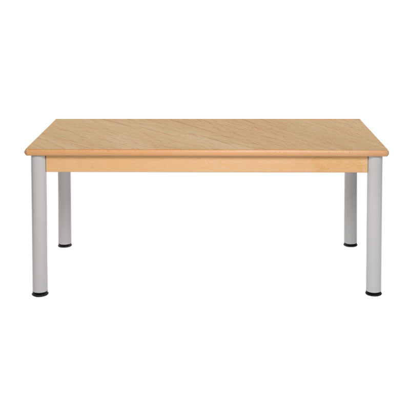 Load image into Gallery viewer, Double table with wooden structure and metal legs