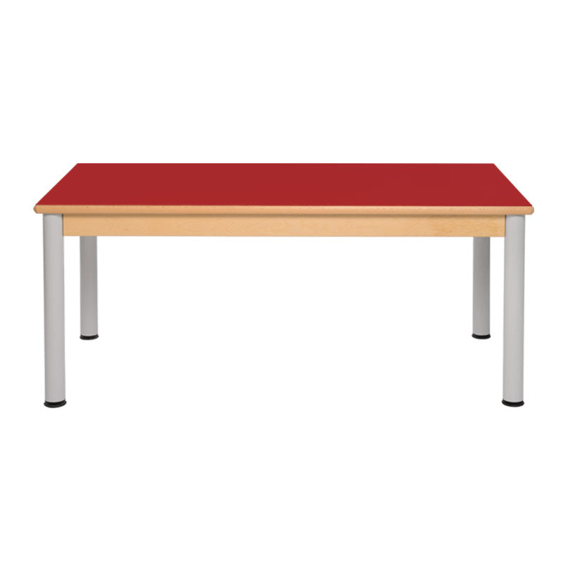 Load image into Gallery viewer, Double table with wooden structure and metal legs