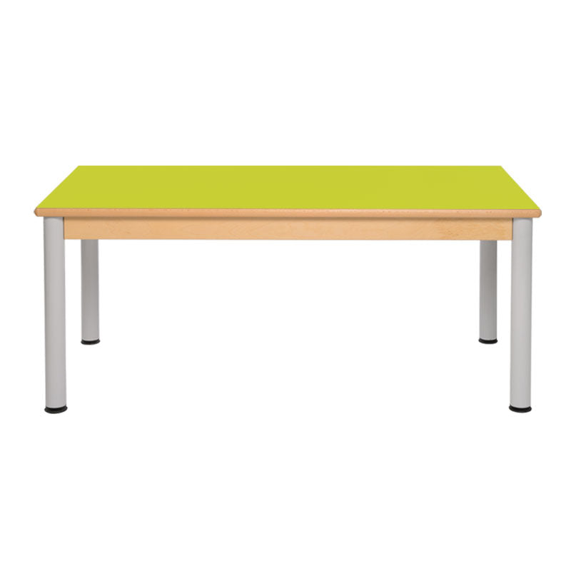 Load image into Gallery viewer, Double table with wooden structure and metal legs