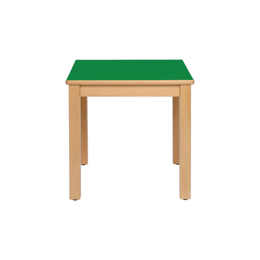 Mesa individual com estrutura e pernas em madeira