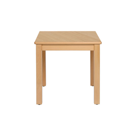 Mesa individual com estrutura e pernas em madeira