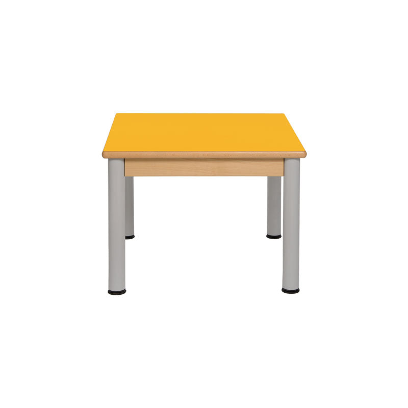 Carregar imagem para visualizador de galeria, Mesa individual com estrutura de madeira e pernas metálicas