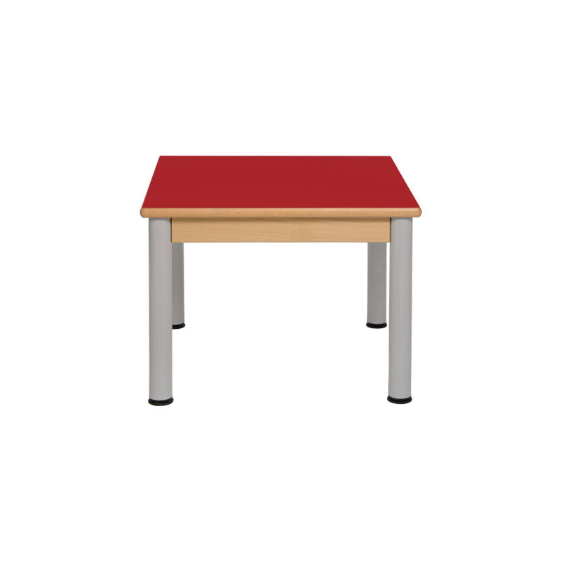 Carregar imagem para visualizador de galeria, Mesa individual com estrutura de madeira e pernas metálicas
