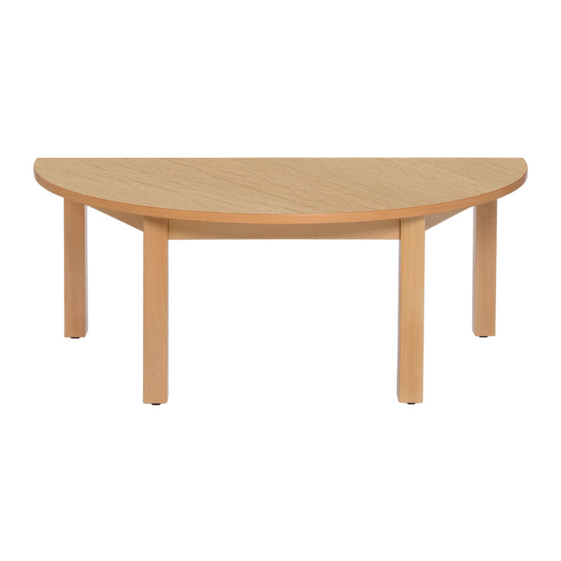 Load image into Gallery viewer, Semi-circular table with wooden structure and legs