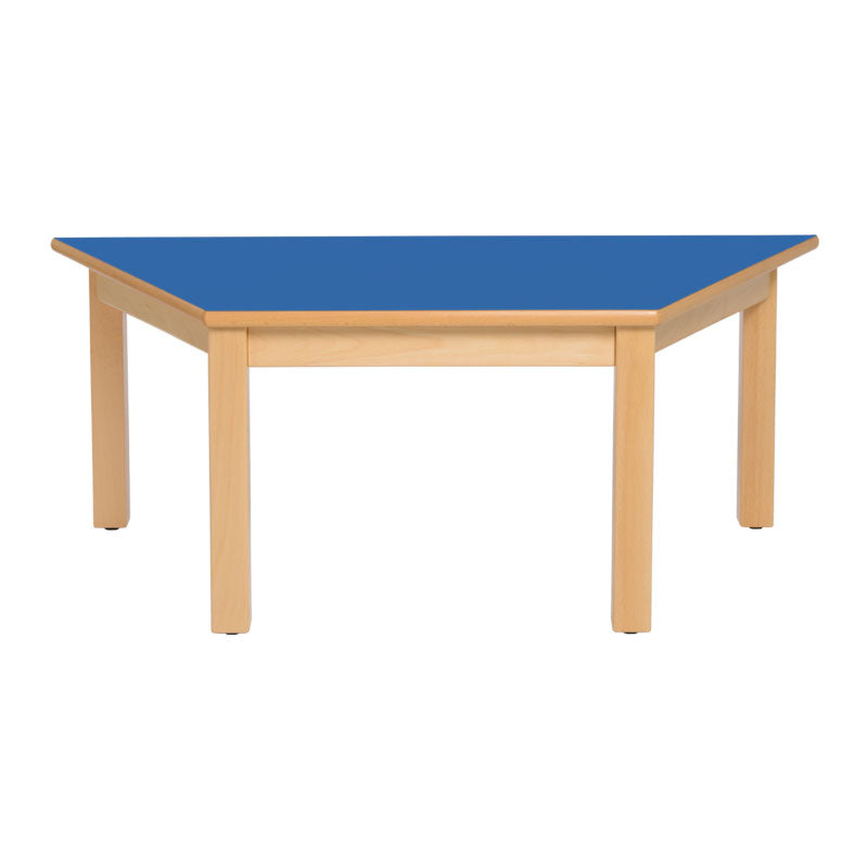 Load image into Gallery viewer, Trapezoidal table with wooden structure and wooden legs