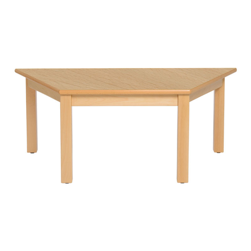 Load image into Gallery viewer, Trapezoidal table with wooden structure and wooden legs