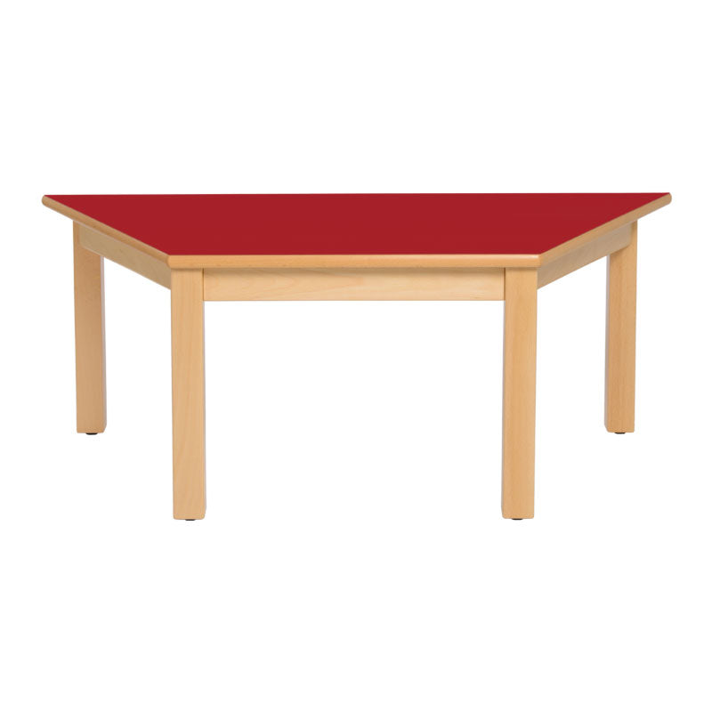 Load image into Gallery viewer, Trapezoidal table with wooden structure and wooden legs