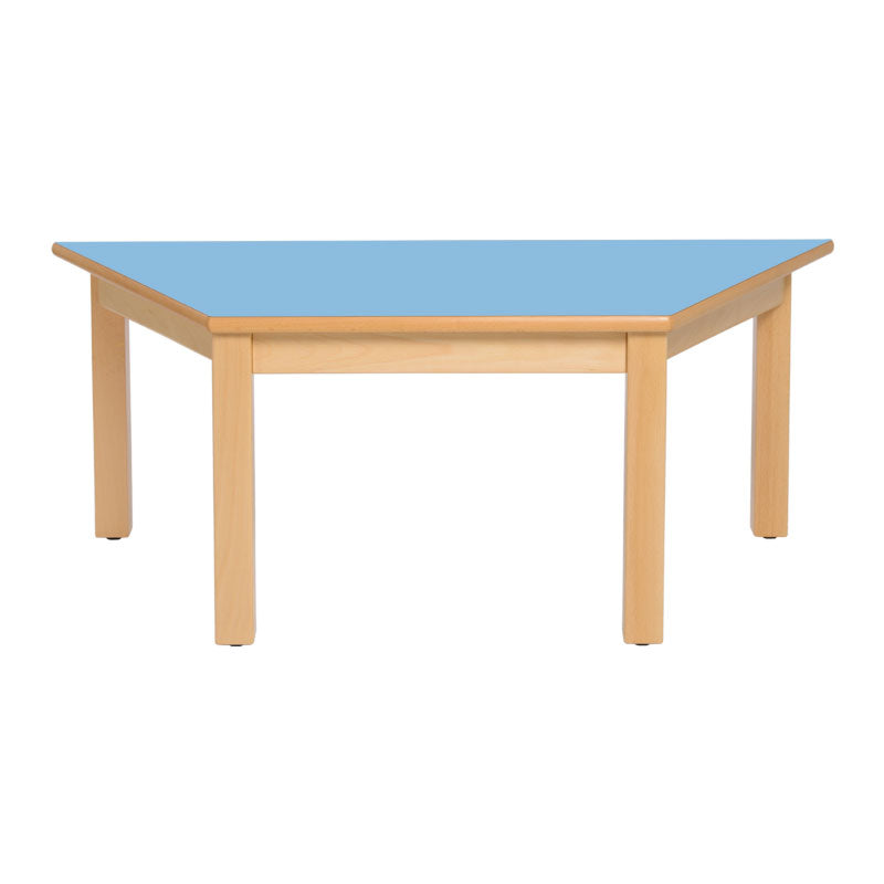Load image into Gallery viewer, Trapezoidal table with wooden structure and wooden legs