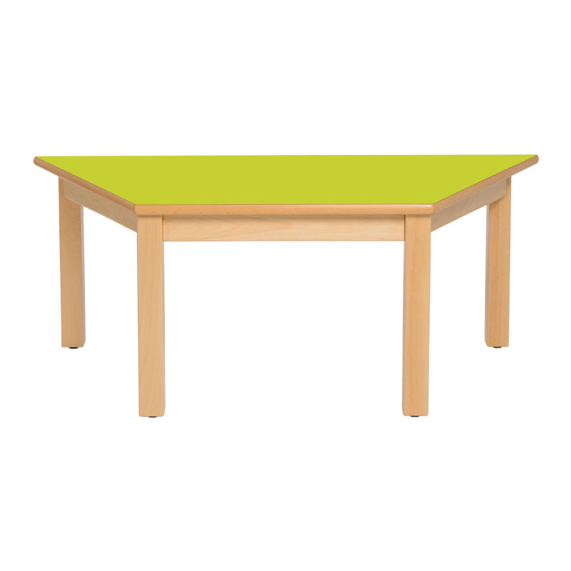 Load image into Gallery viewer, Trapezoidal table with wooden structure and wooden legs