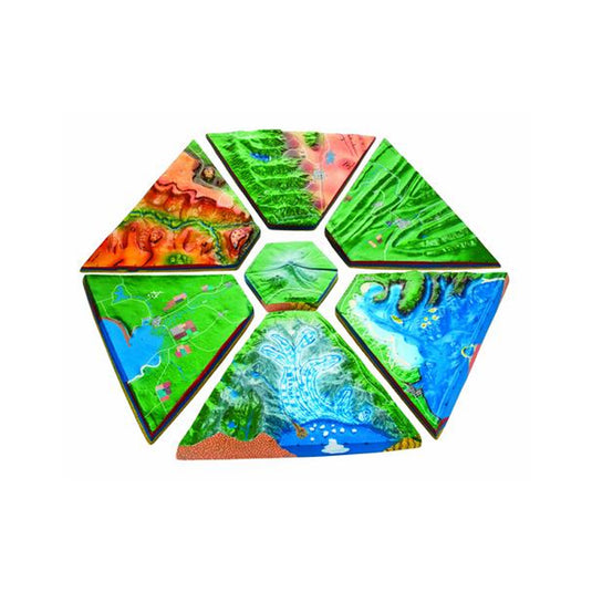 Modelo geográfico y geológico de la Tierra.
