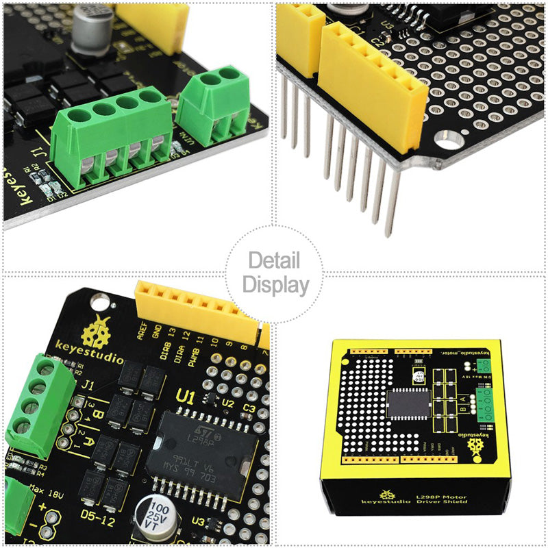 Load image into Gallery viewer, Shield motor driver L298P H bridge for Arduino Keyestudio
