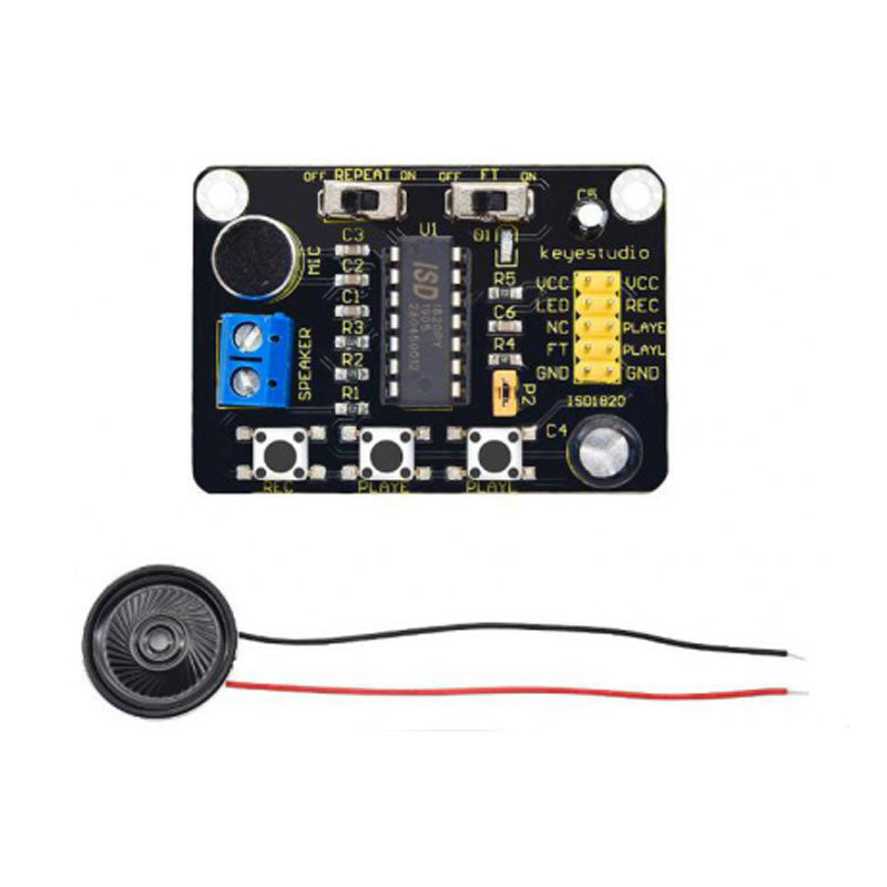 Carregar imagem para visualizador de galeria, Módulo de gravação e reprodução de voz ISD1820 Keyestudio