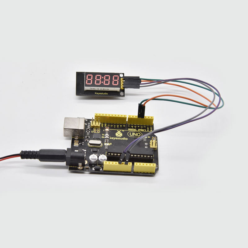 Carregar imagem para visualizador de galeria, Módulo display 4 dígitos LED TM1637 para Arduino Keyestudio