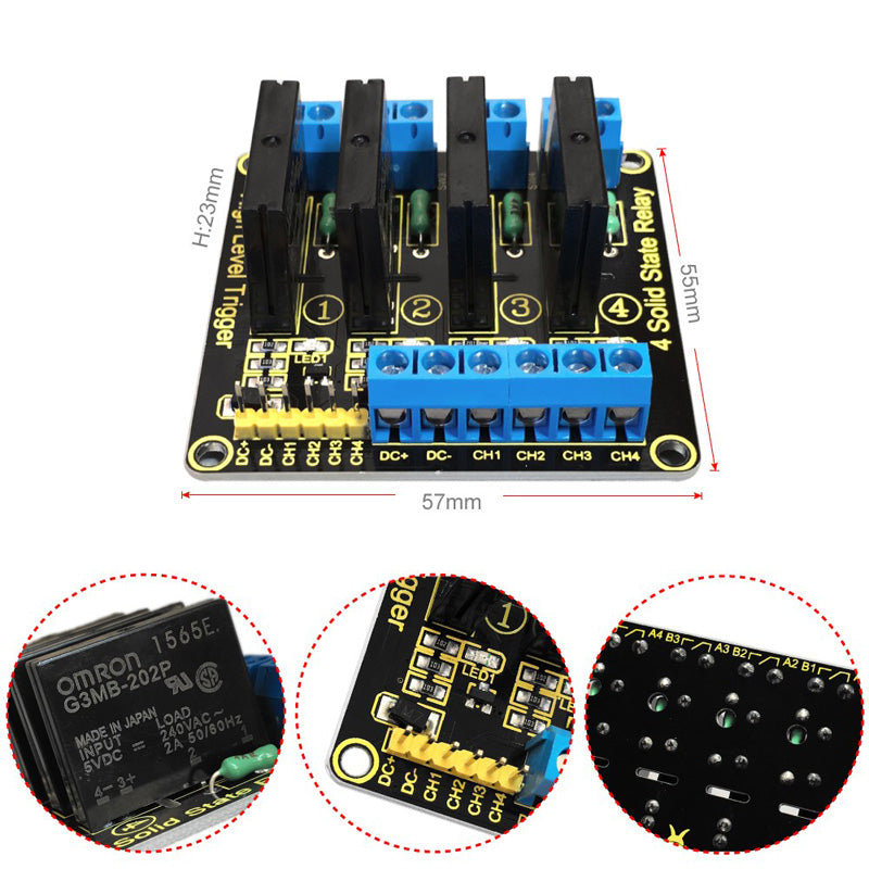 Load image into Gallery viewer, Four Channel Solid State Relay Module for Arduino Keyestudio
