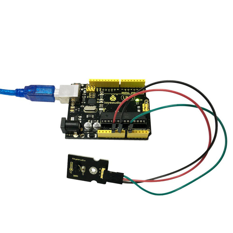 Cargue la imagen en el visor de la galería, Módulo de sensor de temperatura lineal LM35 para Arduino Keyestudio
