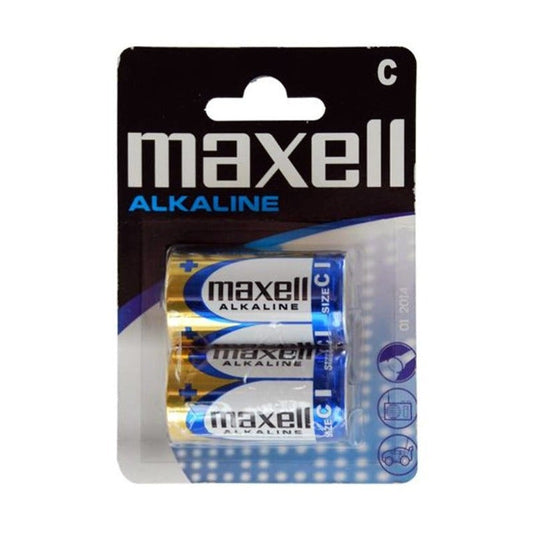 Pilha alcalina 1,5V LR14 C Maxell (2 Unidades)