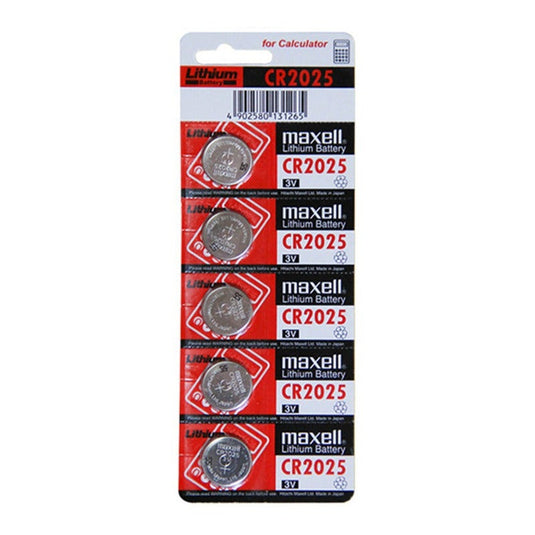 Pilha alcalina 3V CR2025 Maxell (5 Unidades)