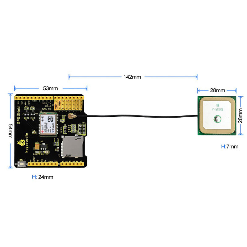 Load image into Gallery viewer, GPS Shield for Arduino Keyestudio