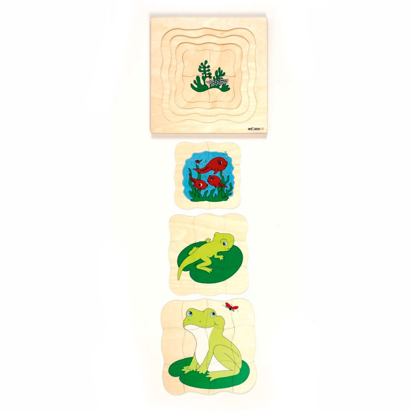 Cargue la imagen en el visor de la galería, Puzzle sequência crescimento do sapo
