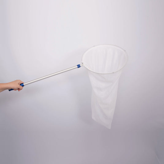 Insect catching net with telescopic aluminum handle