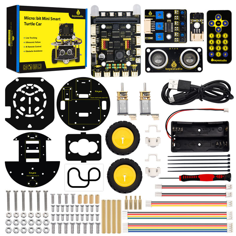 Load image into Gallery viewer, Mini Smart Turtle STEAM Micro:bit Keyestudio Robot Car (without board)