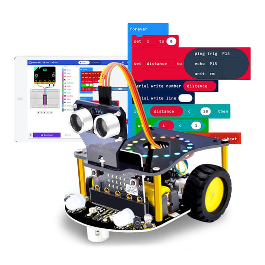 Robô Mini Carro Inteligente V2.0 Micro:bit (sem placa Micro:bit)