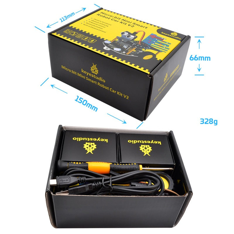 Load image into Gallery viewer, Micro:bit Mini Smart Car Robot V2.0 (without Micro:bit board)