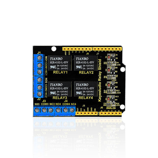 Escudo de relé de 4 canales para Arduino Keyestudio