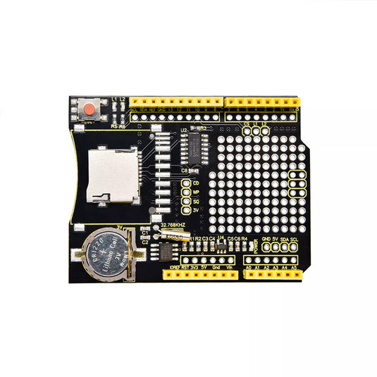 Escudo con tarjeta de expansión + tarjeta TF para grabación de datos Keyestudio