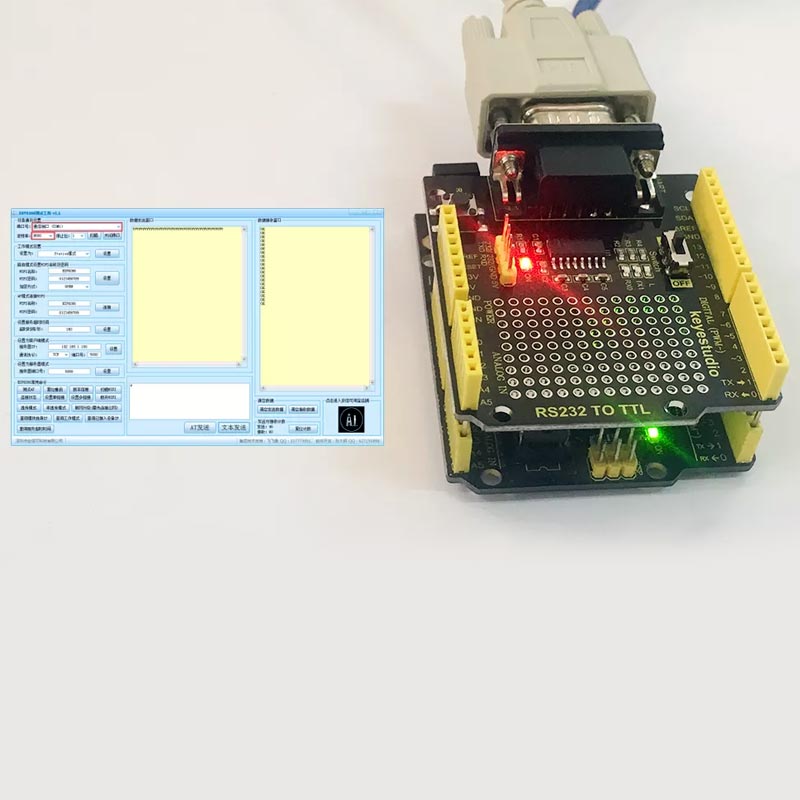 Carregar imagem para visualizador de galeria, Shield com RS232 para conversão TTL compatível com Arduino Keyestudio
