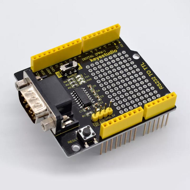 Carregar imagem para visualizador de galeria, Shield com RS232 para conversão TTL compatível com Arduino Keyestudio
