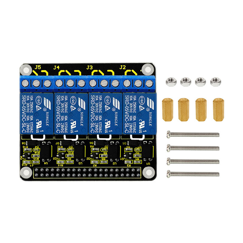 Carregar imagem para visualizador de galeria, Shield Relé 4 canais Raspberry Pi Keyestudio
