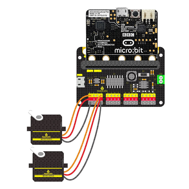 Carregar imagem para visualizador de galeria, Shield Servo Motor 16 canais para Micro:bit Keyestudio
