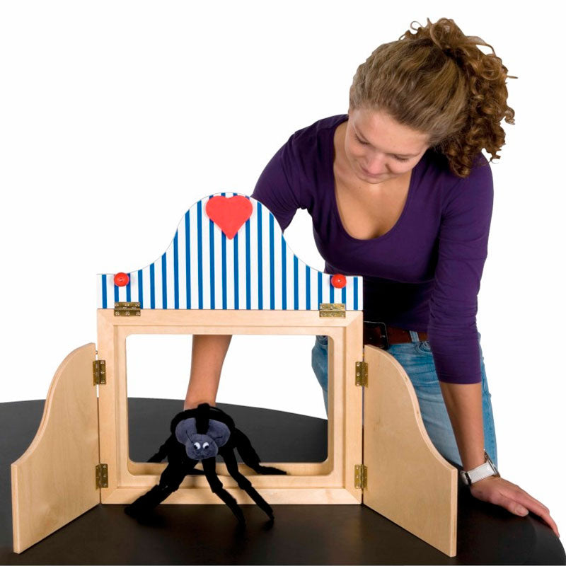Cargue la imagen en el visor de la galería, Teatro de marionetas de mesa de madera