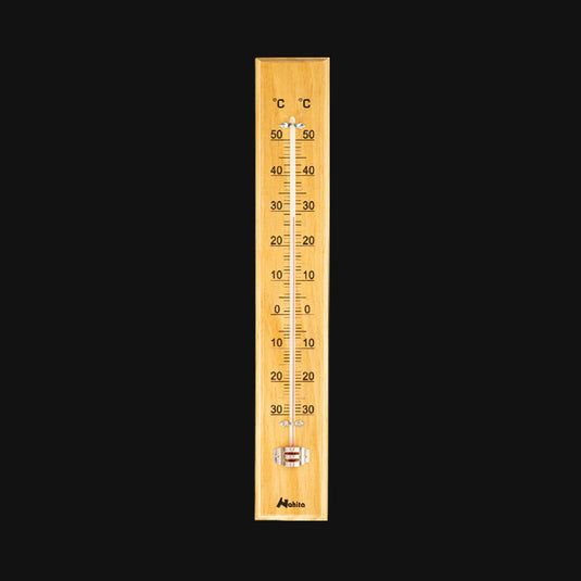 Wooden room thermometer