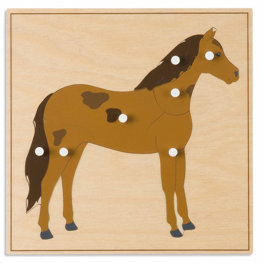 Puzzle do cavalo em madeira